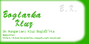 boglarka kluz business card